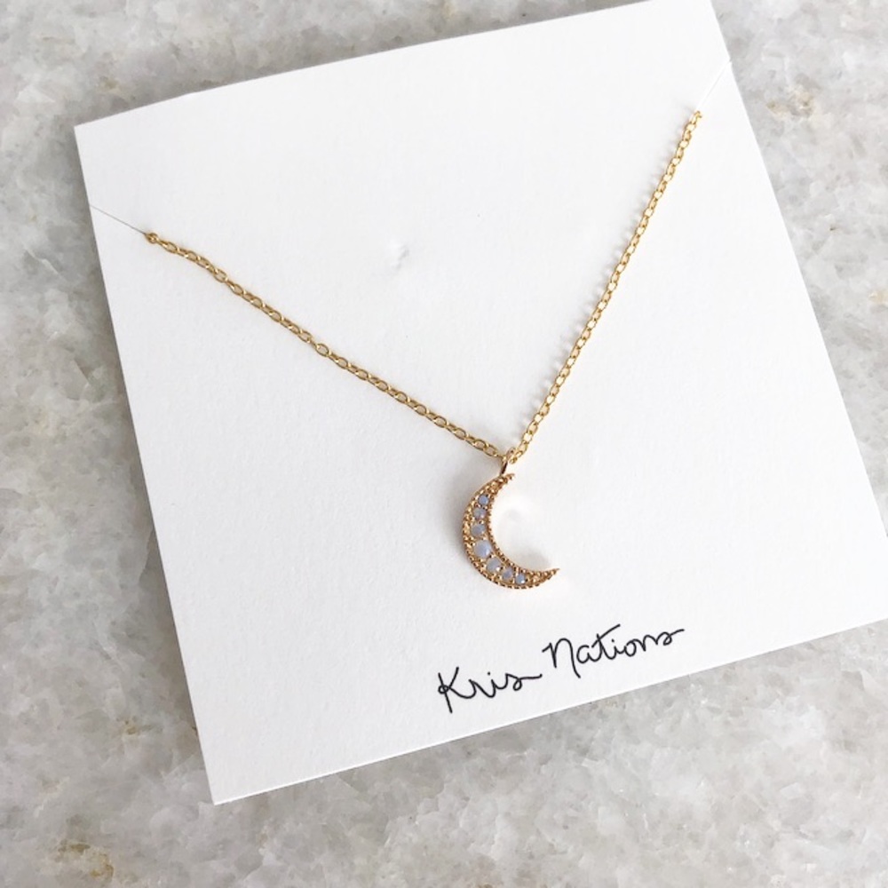 Kris Nations Opalescent Moon Necklace